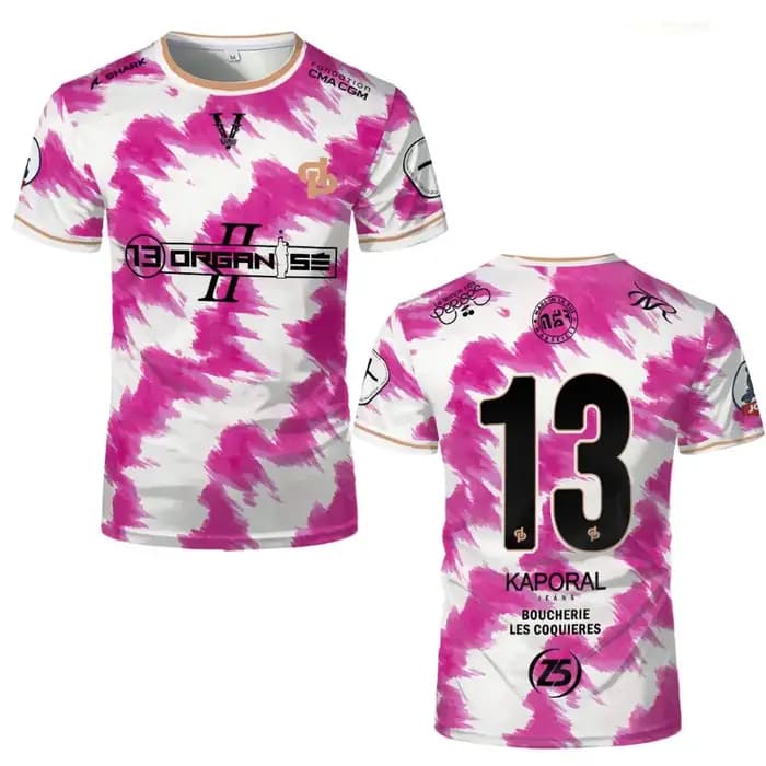 Nouveau Marseille Rap 13 organiser le maillot JUL Street Trap Hip Hop imprimé Football T-Shirt hommes et femmes t-shirts à manches courtes personnalisés