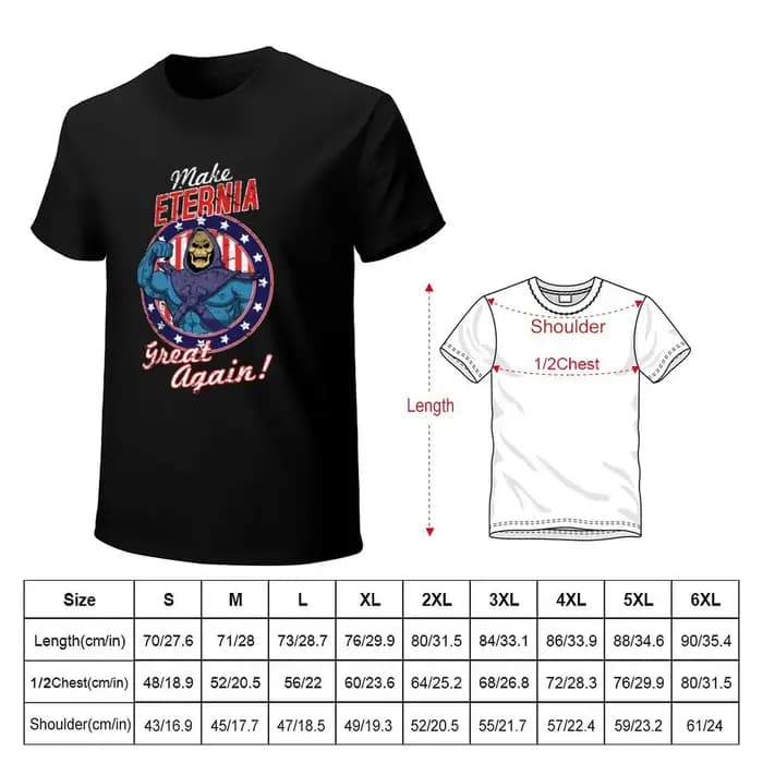 T-shirt simple et décontracté à manches courtes « Make Eternia Great Again »