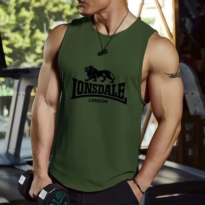 T-shirt et gilet pour homme imprimés en 3D Lion Lonsdale 2026