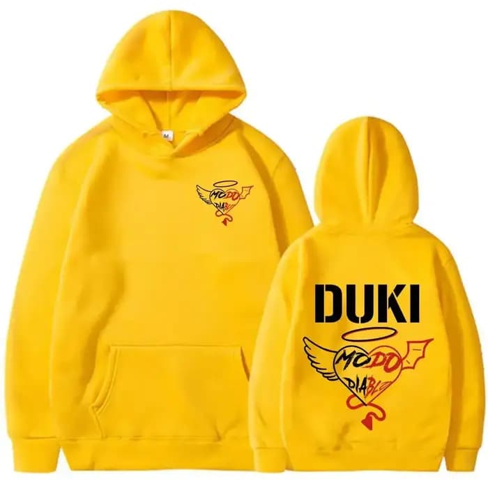 Duki hommes sweat à capuche surdimensionné Hip-hop groupe de Rock chanteur rue décontracté en plein air mode Couple automne hiver haut à manches longues sweat-shirt