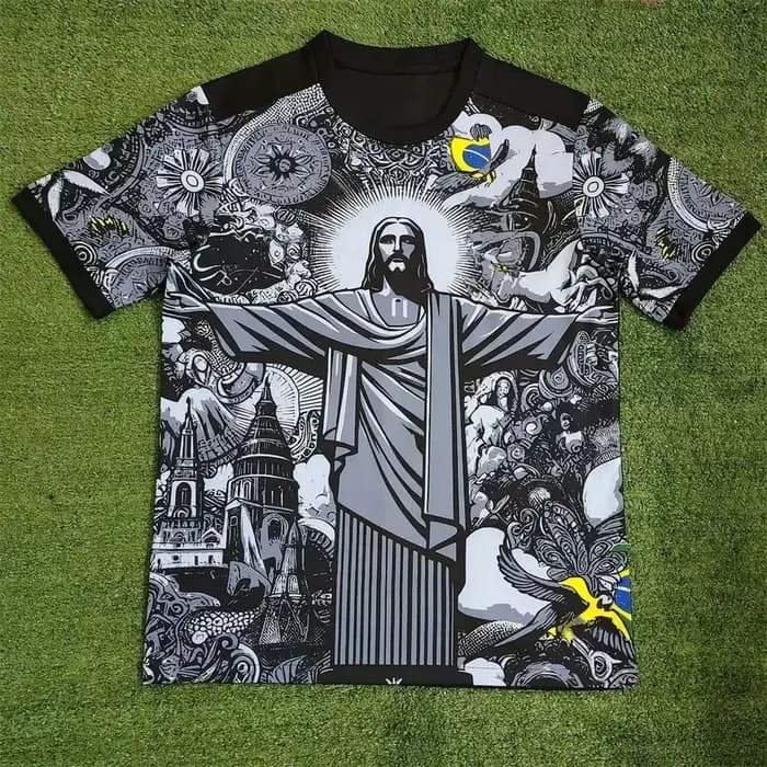 Le nouveau T-shirt pour hommes d'été 2025 avec impression de motifs de jésus en 3D est un vêtement de sport de plein