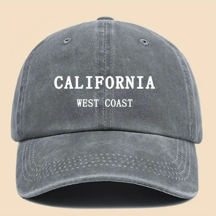 Casquette de baseball California West Coast - 1 pièce - Réglable avec fermeture snapback