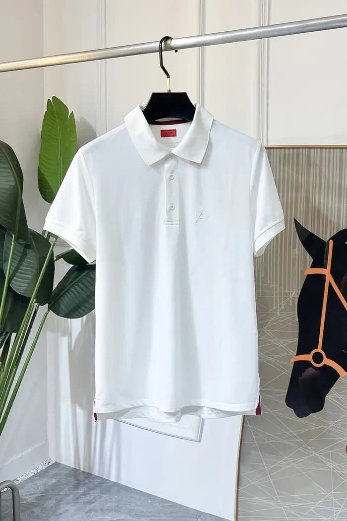 BLLIYOSS T-Shirt nouveaux hommes soie coton haute qualité ventiler décontracté demi manches couleur unie polyvalent viei
