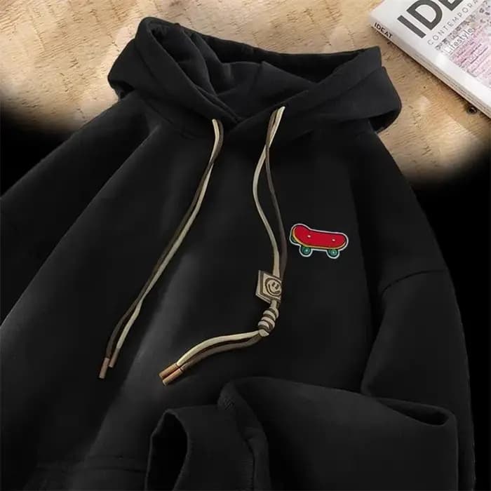 Sweat à capuche graphique Kawaii Skateboard pour homme