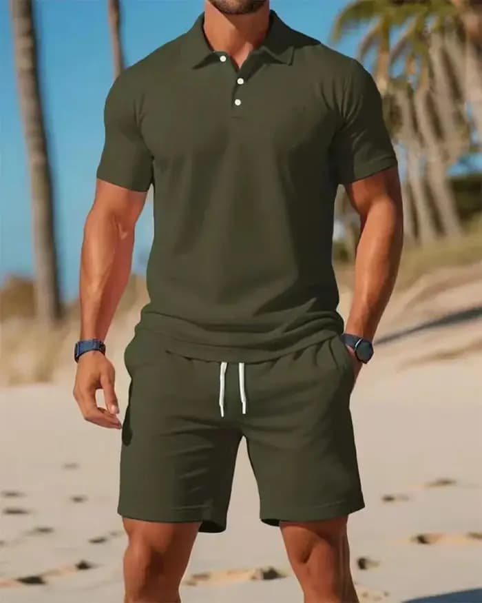 Ensemble T-shirt à manches courtes et short de sport pour homme 2026 – Tenue décontractée et tendanc