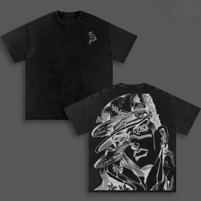 T-shirt graphique Anime JoJo's Bizarre Adventure Joutarou pour hommes et femmes