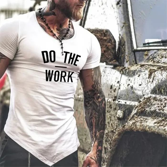 T-shirt de marque en coton pour homme
