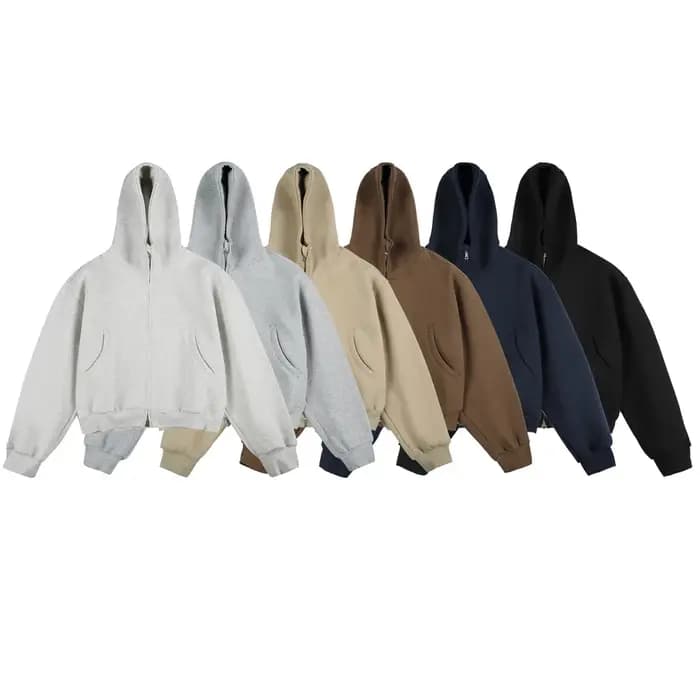 Sweat à capuche court américain ultra-lourd 500Gsm