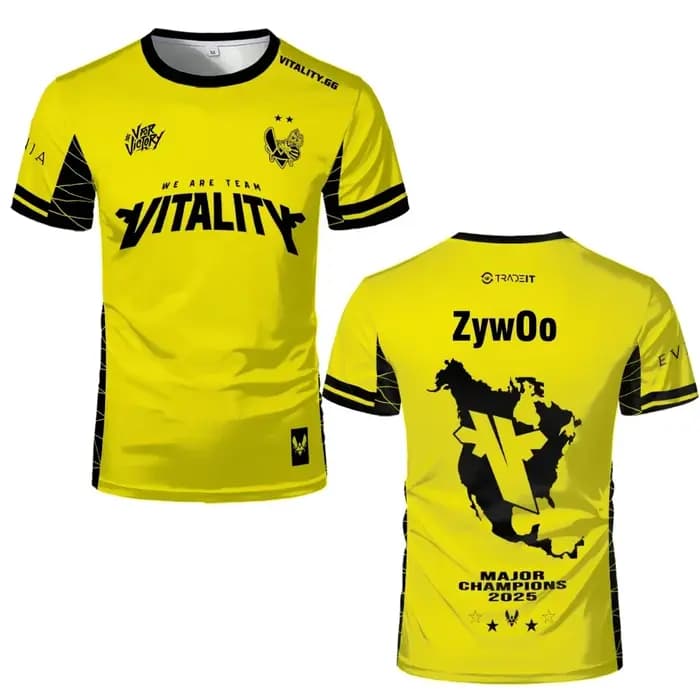 T-shirt de champion de la Major de CS2 Team Vitality pour hommes et femmes