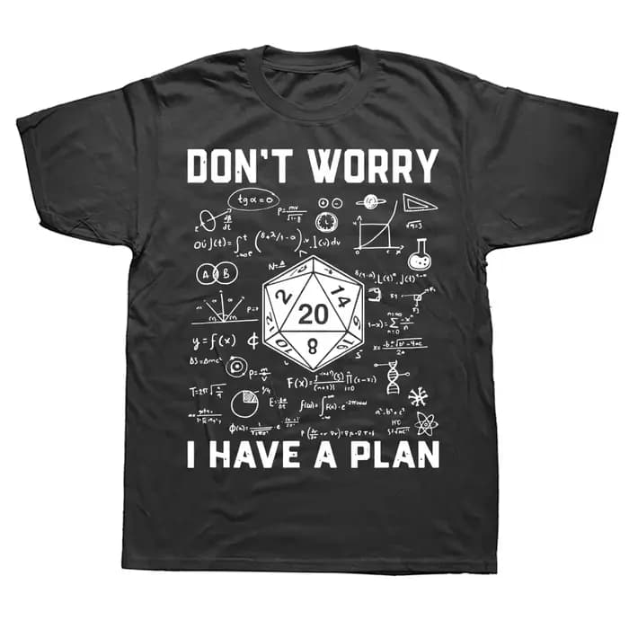 Nouveauté Dungeon Dragon t-shirts graphique Streetwear à manches courtes j'ai un Plan D20 dés jeu de rôle DnD T-shirt hommes