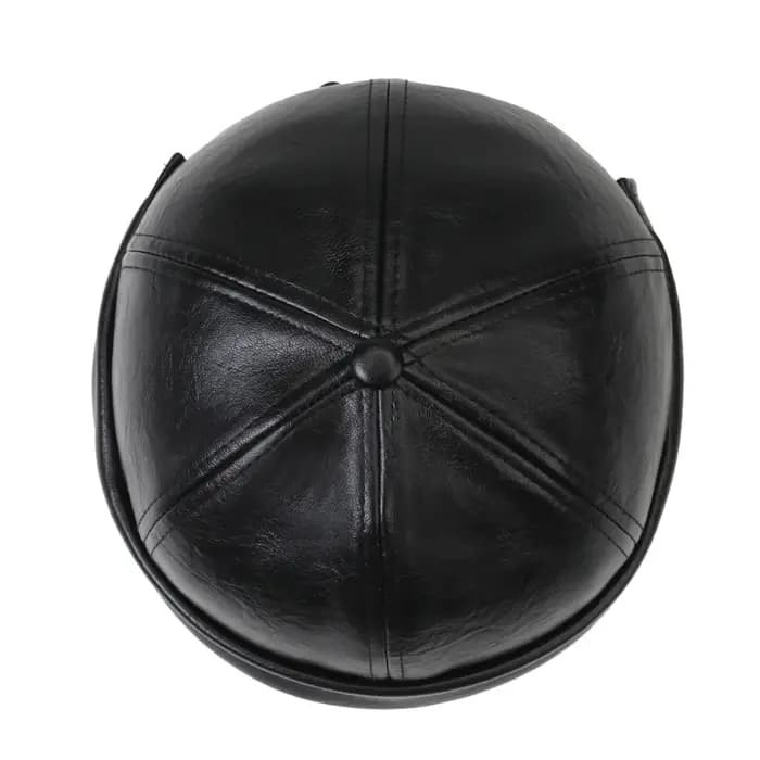 Skullcap en cuir PU de couleur unie pour hommes