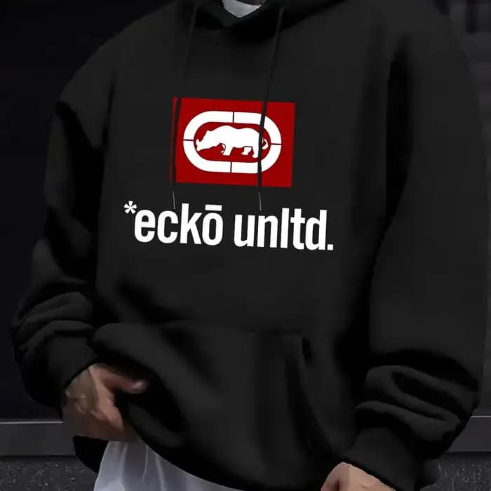Sweat à capuche pour hommes avec graphique "Ecko Unlimited" - Pull décontracté manches longues coupe régulière