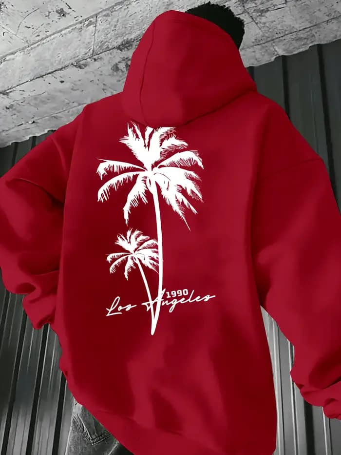 Sweat à capuche tendance pour hommes avec des éléments représentant des cocotiers