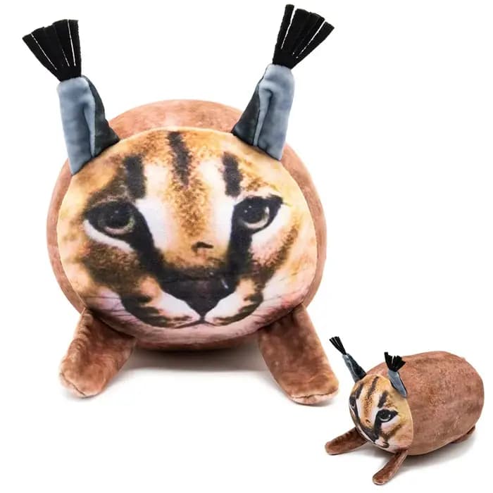 Floppa-Peluche en forme de chat potelé Caracal pour enfant, oreiller de 8 pouces, jouet en forme d'a