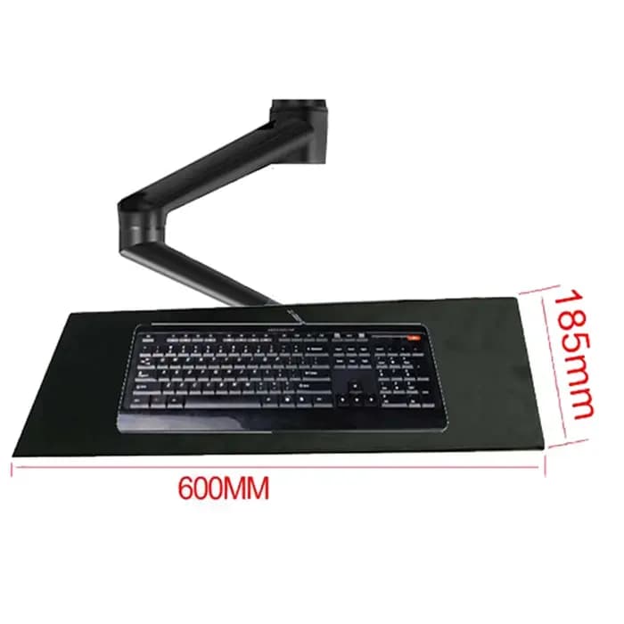 Pièce DIY Série OL (OL-3L, OL-1, OL-2) : Bras long + plaque de clavier en aluminium, noir, rotation