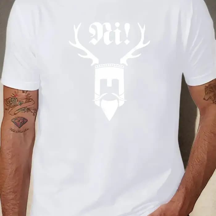 Hommes Monty Python saint Graal graphique T-Shirt blanc décontracté à manches courtes col rond