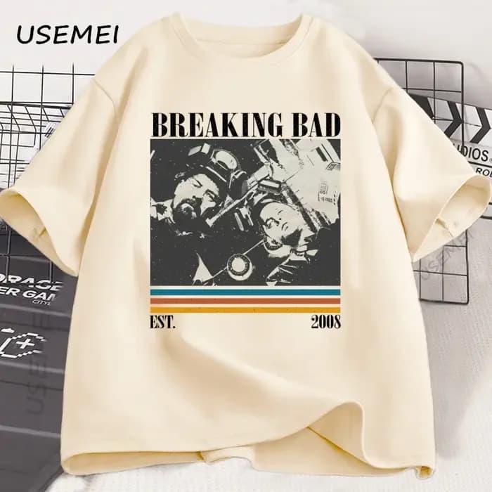 Breaking Bad T-Shirt décontracté à manches courtes Vintage
