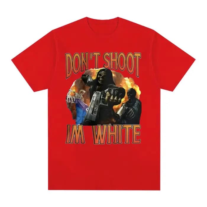 T-shirts graphiques humoristiques « Ne tirez pas
