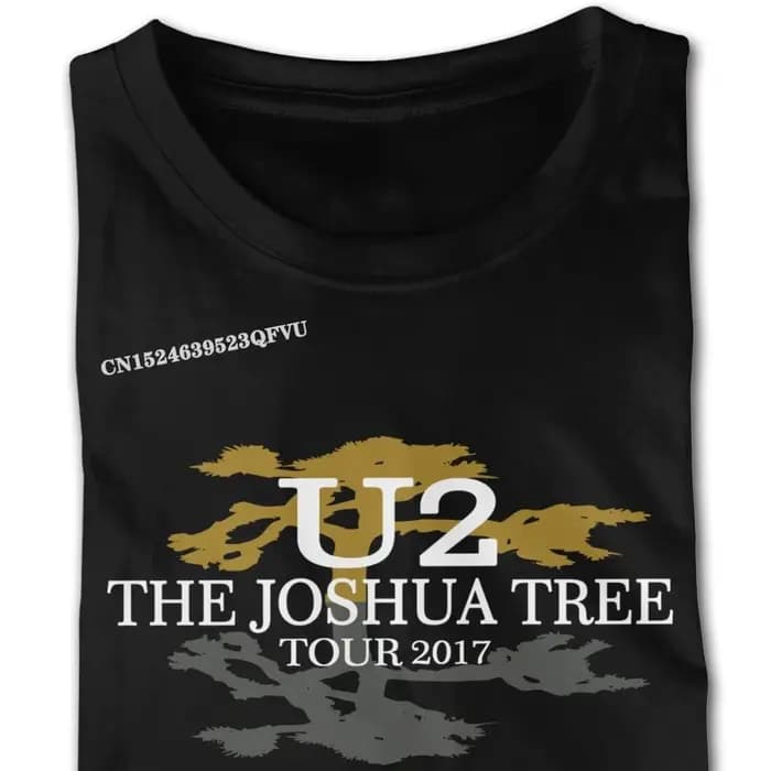 T-shirt à col rond du groupe irlandais Joshua Tree pour hommes