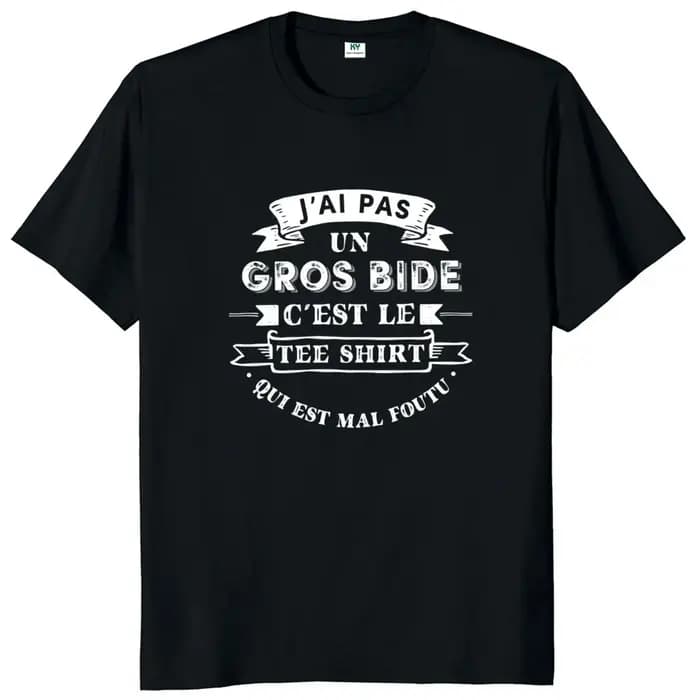 T-shirt humoristique unisexe, 100% coton, décontracté et humoristique, I Don't Have A Big PAUNCH, Y2