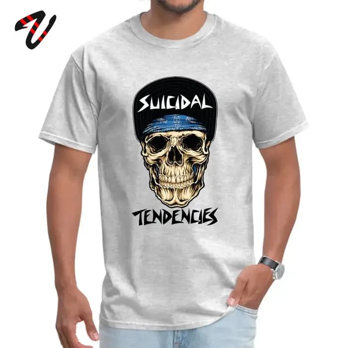 SuIllutendances-T-shirt à manches normales Skull pour hommes