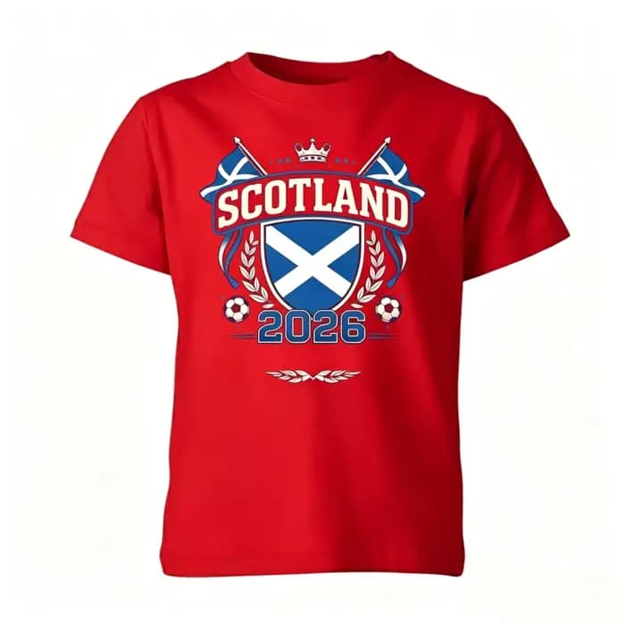 T-shirt de supporter d'Écosse 2026 – Vêtements et accessoires de football – Cadeau pour les fans