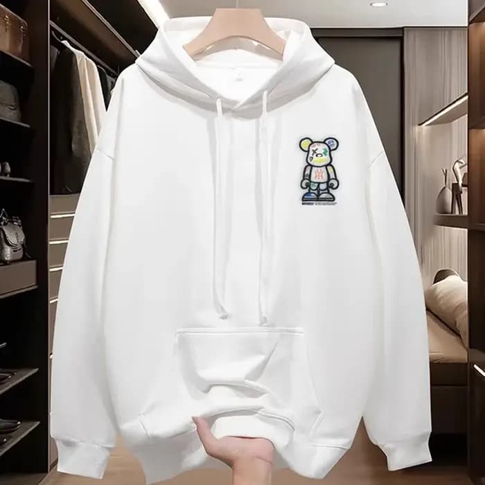 Sweat-shirt à capuche pour homme - Mode décontractée automne/hiver, haut ample avec doublure en polaire, sweat à capuche chaud pour l'extérieur