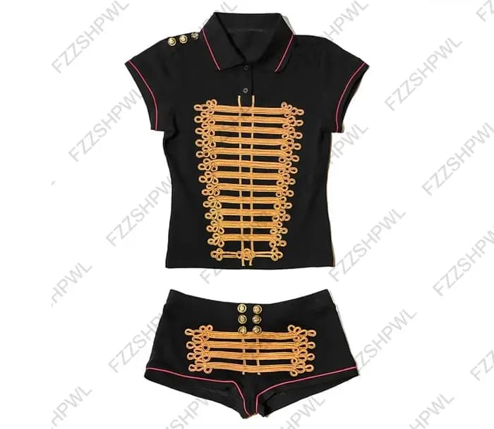 T-shirt et short tendance, style emo, mode américaine, design Y2K, sensation de retrouver les tradit