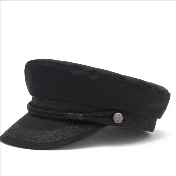 Casquette marine grande taille 62cm pour hommes, chapeau de marin à dessus plat en coton, nouveau ch