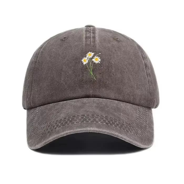 Casquette de Baseball en coton délavé Vintage, Bouquet Floral personnalisé, chapeau de camionneur ré