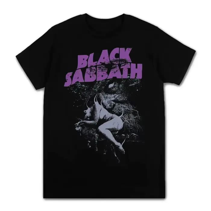 T-shirt unisexe ample à manches courtes avec motif graphique de groupe de rock métal noir