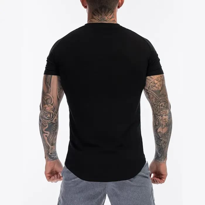 T-shirt uni à manches courtes pour homme