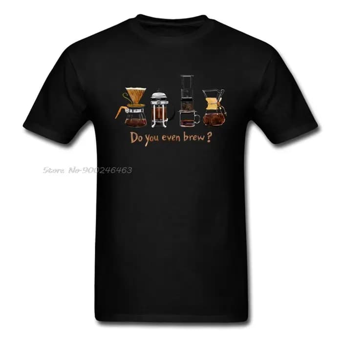 Vous brassez même? T-shirt en coton noir pour hommes, t-shirts drôles d'amant de café en Y, vêtement