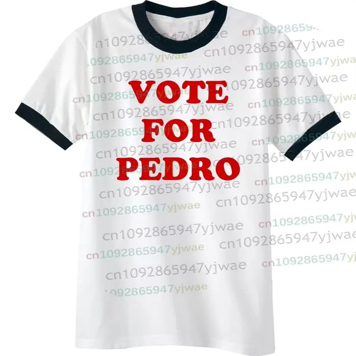 T-shirt Homme Y2K 2026 Napoleon Dynamite Vote For Pedro – Nouvelle Collection Été Tendance Streetwea