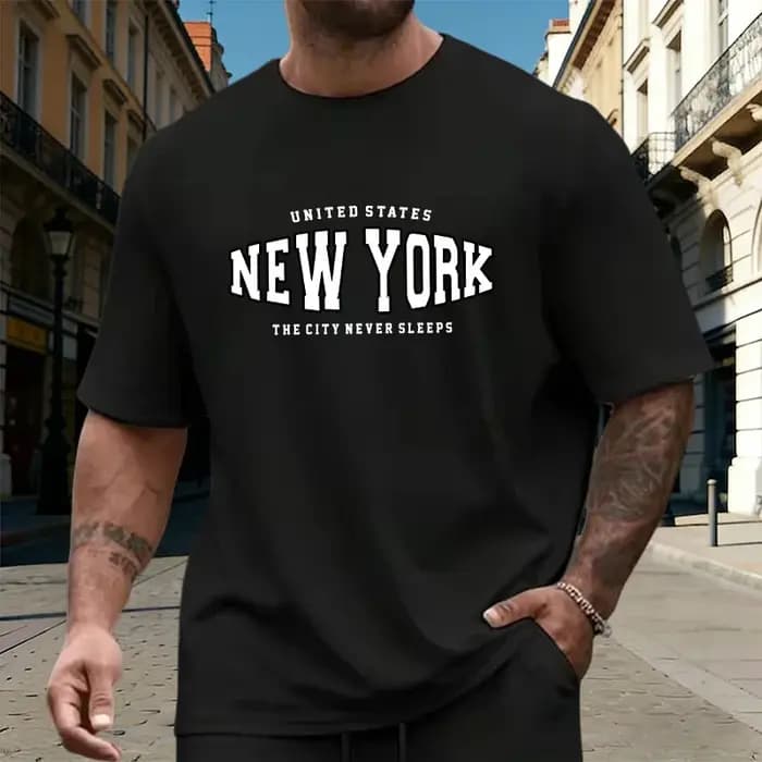 Ensemble de survêtement pour homme avec t-shirt imprimé, vêtements de sport décontractés pour le jog