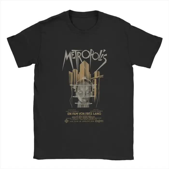 Metropolis Fritz Lang film allemagne cinéma science-fiction loisirs vêtements pour hommes 100% coton t-shirts à manches courtes cadeau hauts