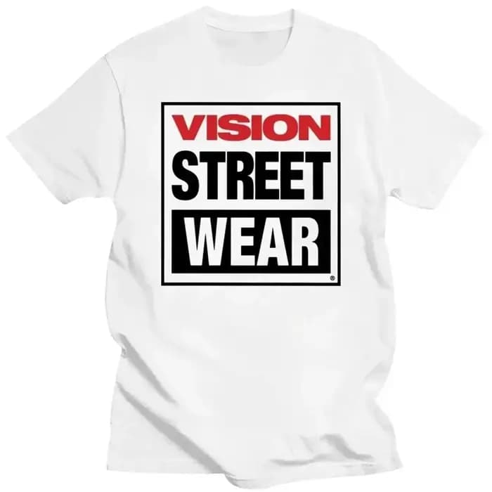 Coton hommes femmes Vision Street Wear T-Shirt Vision Street Wear T-Shirt vierges Vintage haut d'été