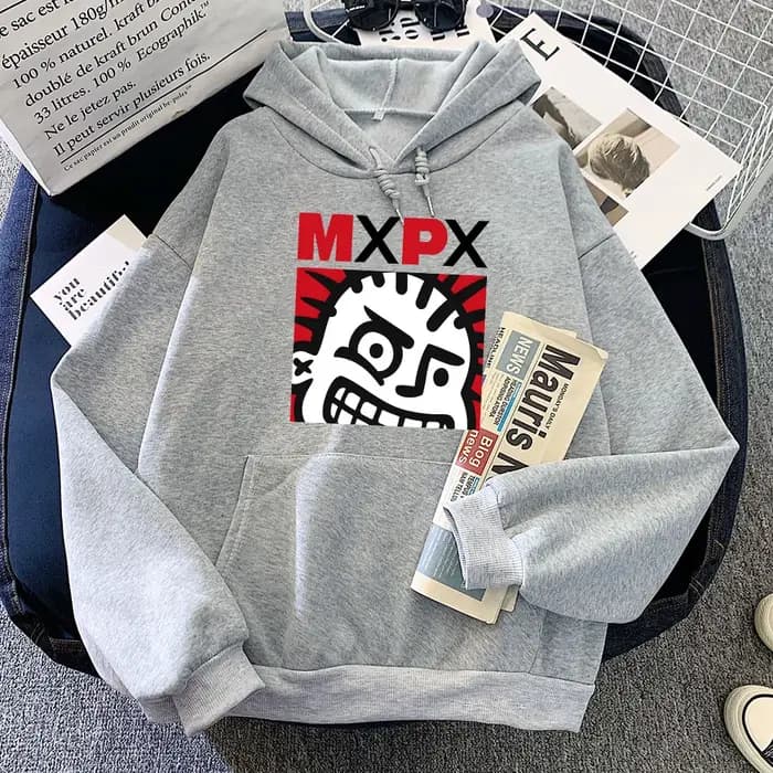 Sweats à capuche graphiques MxPx pour femmes, pulls à capuche, manches longues, streetwear hip hop, bande punk, sourire, gothique, rock, vêtements d'hiver