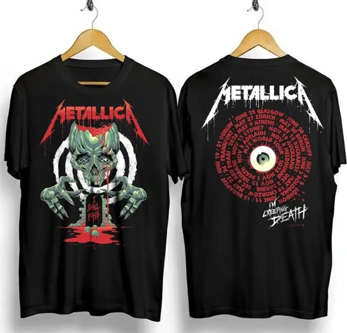 T-shirt Metallo M72 2026 World Tour Unisexe en Coton Style du 21ème Siècle T-shirts Populaires pour Hommes et Femmes Hauts de Qualité pour les Fans