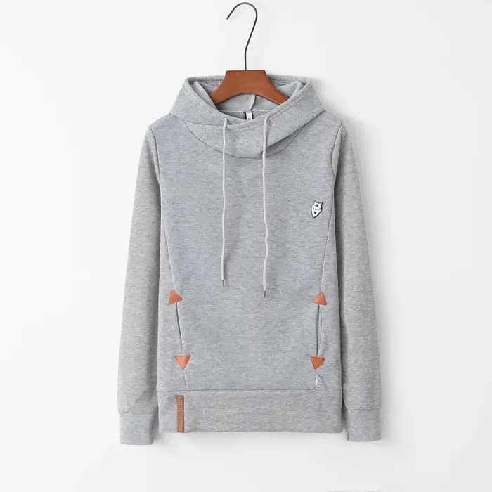 Sweat à capuche brodé à manches longues avec poche