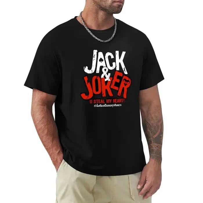 Jack et Joker : U voler mon cœur! BL série thai YinWar T-Shirt ébauches mode coréenne hommes vêtements 2025 nouveau modèle