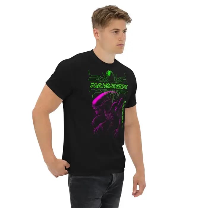 Xenomorph horreur chemise biomécanique Alien gothique science-fiction film t-shirt à manches courtes vêtements