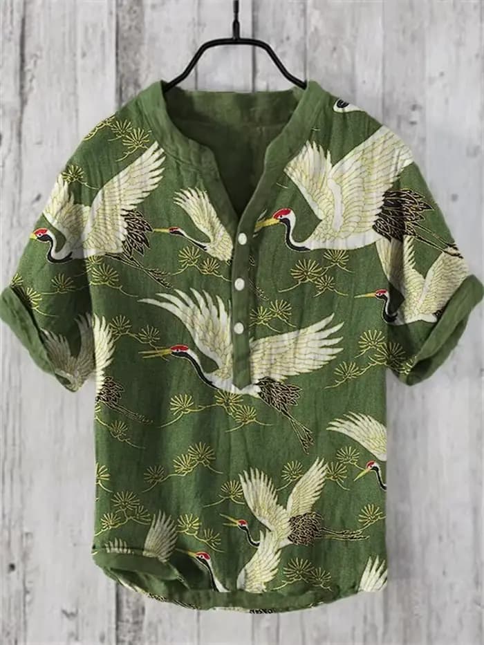 T-shirt à manches courtes imprimé artistique pour hommes