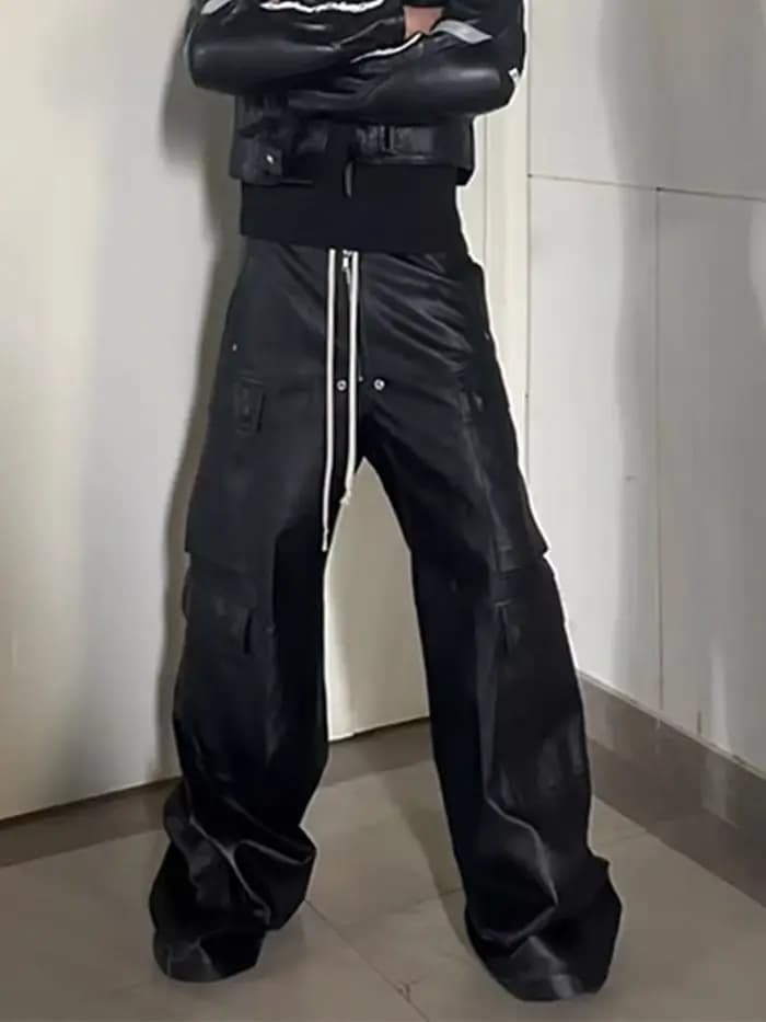 Owen Seak – pantalon Cargo pour hommes, Baggy, coupe ample, tactique, cordon de serrage, taille élas