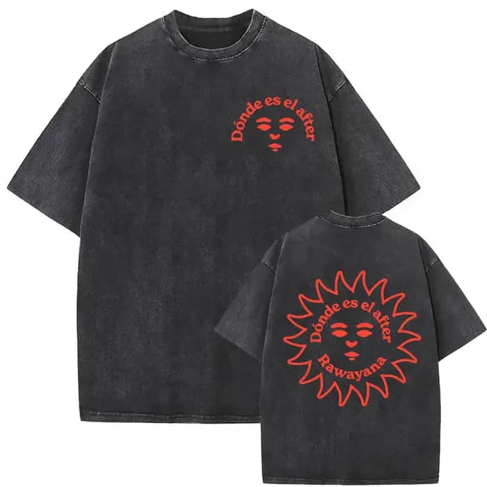 T-shirt imprimé avec les paroles de Rawayana Se Viene Cositas
