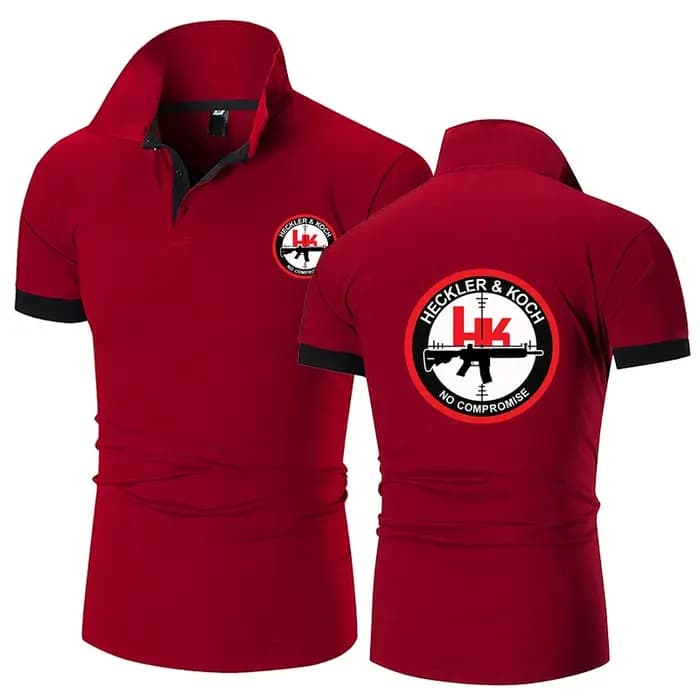 Hk Heckler Koch pas d'arrivée 2025 nouvelle mode Polo hommes décontracté col rabattu à manches courtes été Slim Fit hauts