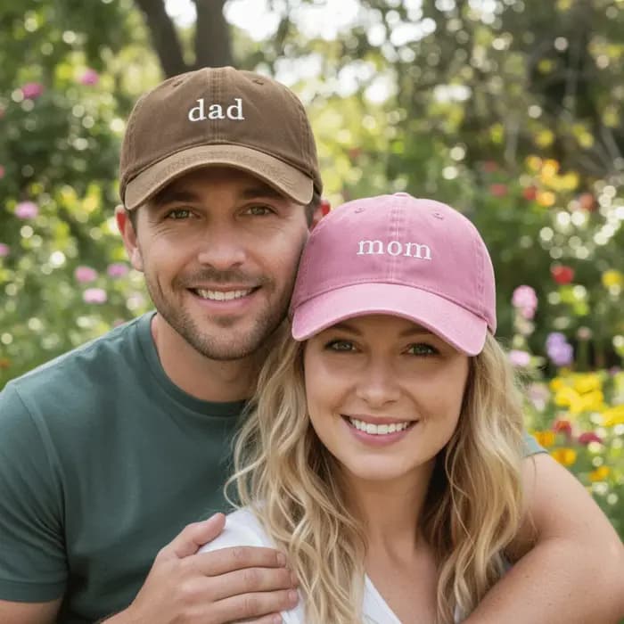 Casquette de baseball brodée tendance pour papa et maman