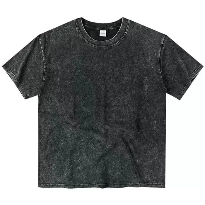 T-Shirt à manches courtes teint en cire de flocon de neige lavé, chemise culturelle unisexe pour fête de classe de groupe, Logo imprimé, marque tendance américaine