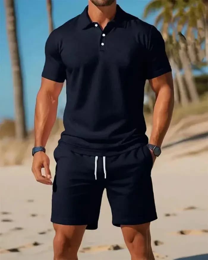 Ensemble T-shirt à manches courtes et short de sport pour homme 2026 – Tenue décontractée et tendance pour l'été