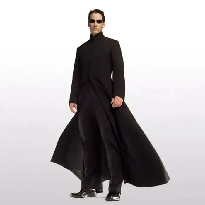 Manteau noir Matrix Neo Cosplay